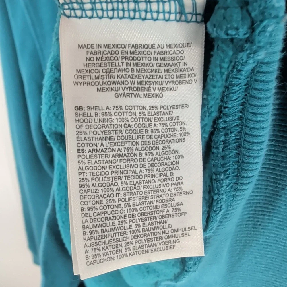 Vintage Y2K The North‎ Face Never Stop Exploring Lettering Hoodie Blue Size S